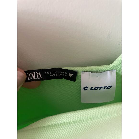 B1G2 FREE 🍁 Zara Neon Green Bodycon Mini Dress Size Small - Picture 9 of 10
